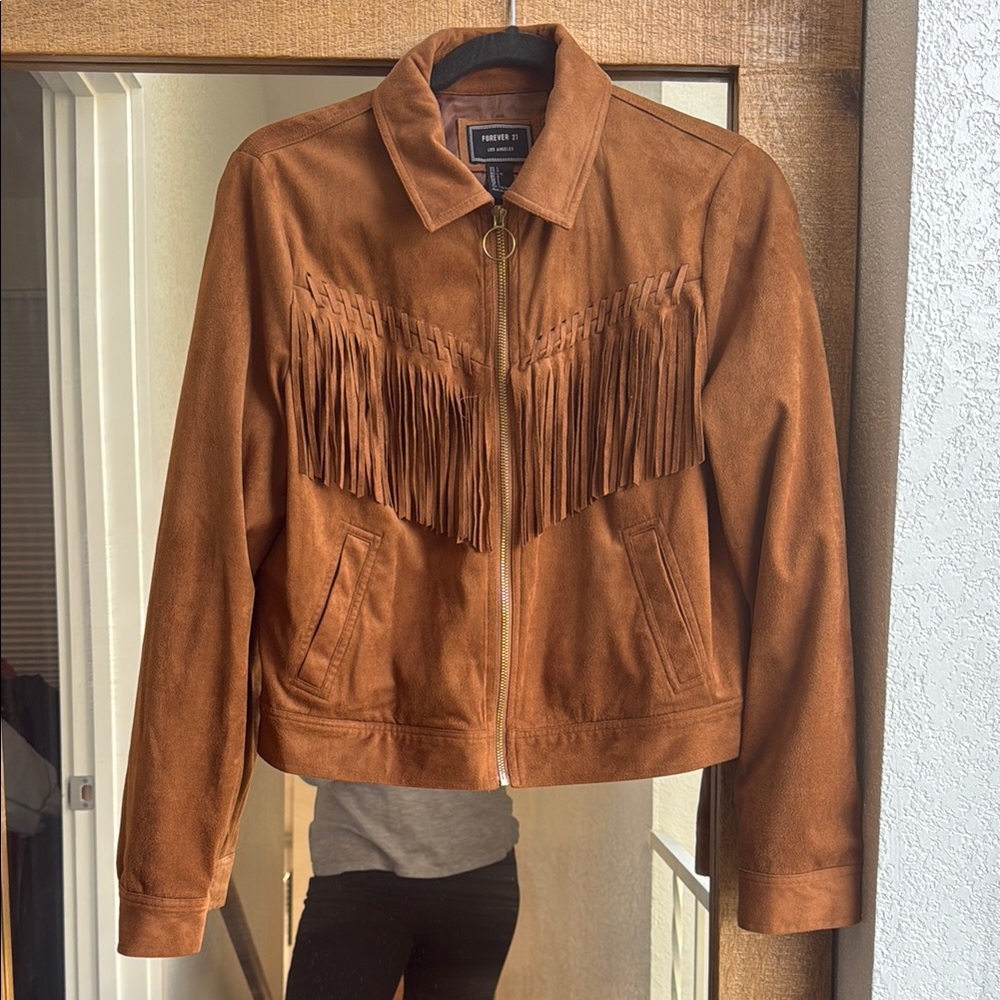 Forever 21 Brown Fringe Jacket